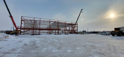 Строительство Ледового дворца в Аксу планируют завершить в августе
