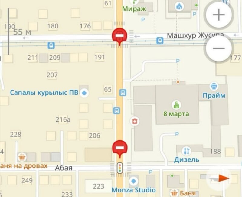 В Павлодаре временно перекрыт оживленный участок дороги