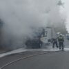 В Павлодаре сгорела грузовая «Газель»