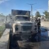 В Павлодаре сгорел грузовик
