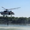 Учения по спасению людей с помощью вертолета провели в Павлодаре  