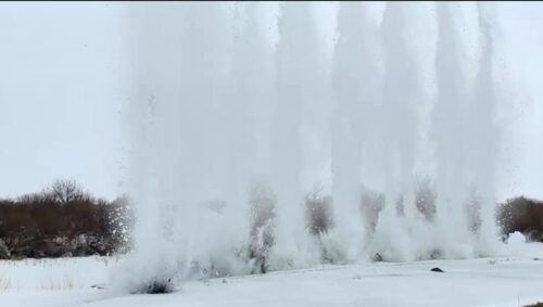 В Павлодарской области на реке Селета взорвали лед