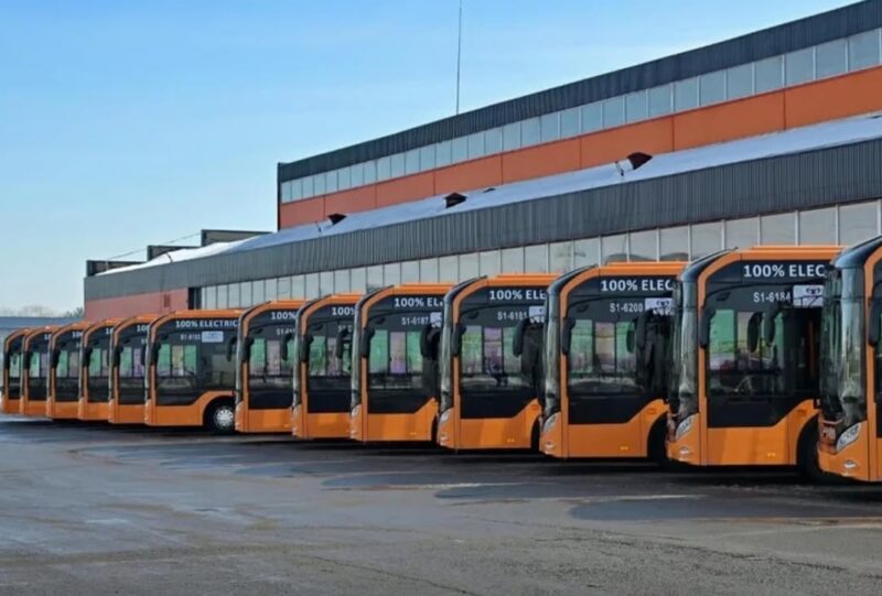 На маршрут № 21 в Павлодаре вышли электробусы