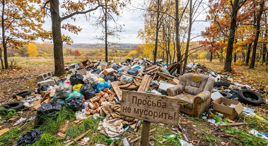 «Окажем услуги по вывозу мусора»: как в Павлодаре появляются стихийные свалки